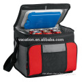 red can lunch cooler bag with durable hard liner